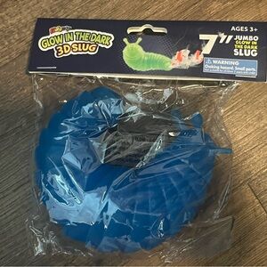 NWT Glow in the Dark 3D Slug Fidget Toy